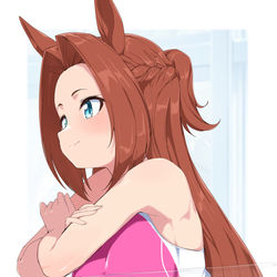 This is a pixiv picture whose title is 競泳水着のカワカミプリンセス.