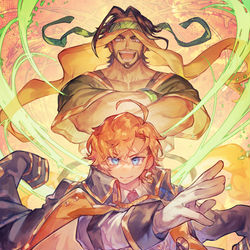 This is a pixiv picture whose title is マスターの部優勝！.