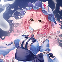 This is a pixiv picture whose title is 西行寺幽々子.