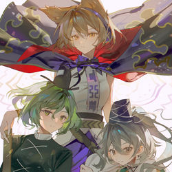 This is a pixiv picture whose title is 百日绘-day46 神子&屠自古&布都.