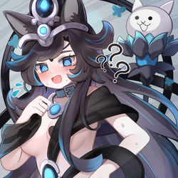 This is a pixiv picture whose title is なぜか布が剥がれちゃう黒ルナ.