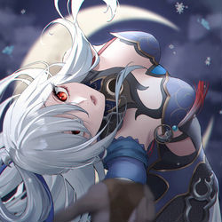 This is a pixiv picture whose title is 镜流.