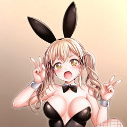 This is a pixiv picture whose title is BanGDream! 市ヶ谷有咲 バニーコスプレ.