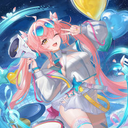 This is a pixiv picture whose title is 元气偶像少女（百分之一系列）.