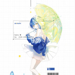 This is a pixiv picture whose title is 靑.