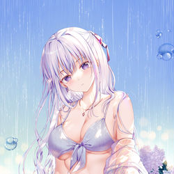 This is a pixiv picture whose title is 梅雨入り.