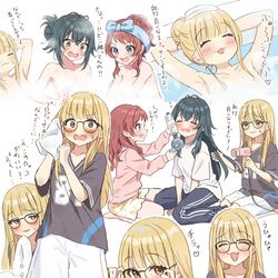 This is a pixiv picture whose title is お風呂上り信号機と髪下ろしメガネことね、あまりにも良すぎる.