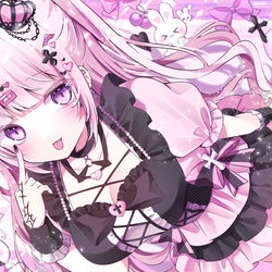 This is a pixiv picture whose title is 🐰💘.