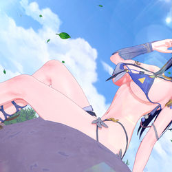 This is a pixiv picture whose title is 碧水假日.