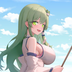 This is a pixiv picture whose title is 早苗さん.