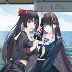 This is a pixiv picture whose title is のしろ&さかわ.