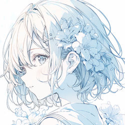 This is a pixiv picture whose title is 『White Flower』.