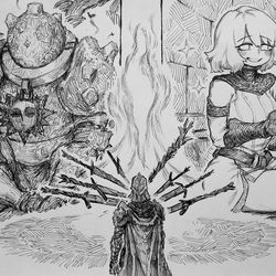 This is a pixiv picture whose title is Roundtable Crossroad.