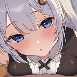 This is a pixiv picture whose title is ガチ恋距離.