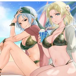 This is a pixiv picture whose title is エキドナ＆セライナ.