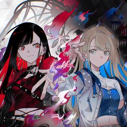 This is a pixiv picture whose title is ❤️烈火💙.