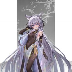 This is a pixiv picture whose title is 璃月狼.