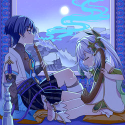 This is a pixiv picture whose title is 放浪者とナヒーダ詰め合わせ 18.