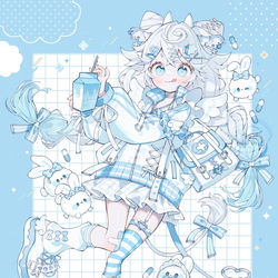 This is a pixiv picture whose title is Sugary Blue.