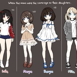 This is a pixiv picture whose title is moms highschool.