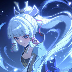 This is a pixiv picture whose title is day66 神里绫华.