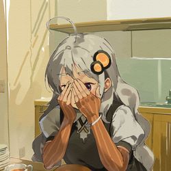 This is a pixiv picture whose title is 見ちゃいけない.