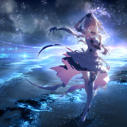 This is a pixiv picture whose title is 晚星.