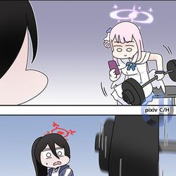 This is a pixiv picture whose title is [F/P] 운동 Workout.