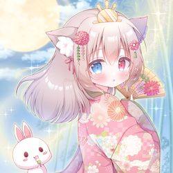 This is a pixiv picture whose title is けもみみ王国のかぐや姫🎍🌕🪷.