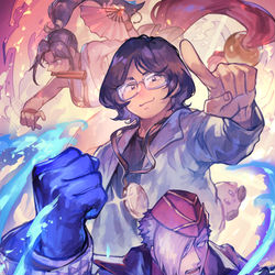 This is a pixiv picture whose title is leshar win!!.