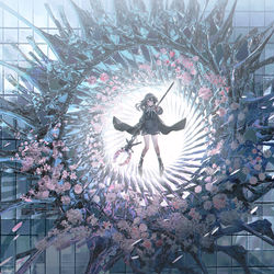 This is a pixiv picture whose title is 花の魔女.