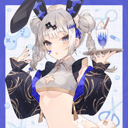 This is a pixiv picture whose title is 💙.