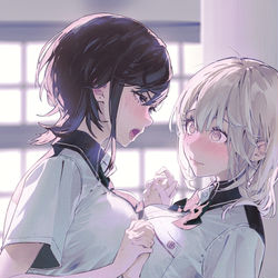 This is a pixiv picture whose title is デカギャルの初恋.