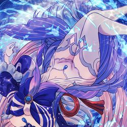 This is a pixiv picture whose title is 水天遊泳.