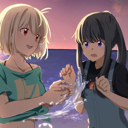 This is a pixiv picture whose title is Hawaii.