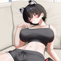 This is a pixiv picture whose title is ツバキのお昼寝.