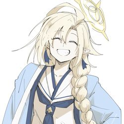 This is a pixiv picture whose title is 「アヤメ委員長！」.