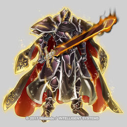 This is a pixiv picture whose title is ファイアーエムブレム ヒーローズ/ 伝説は闇に帰す 漆黒の騎士.
