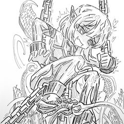 This is a pixiv picture whose title is 触手监牢.