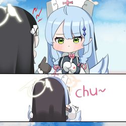 This is a pixiv picture whose title is 시끄러운 입 막아버리기.
