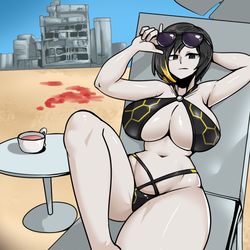 This is a pixiv picture whose title is 일끝낸 후의 비나.
