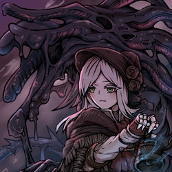 This is a pixiv picture whose title is NIGHTREIGN_Bloodborne_ブルアカ.