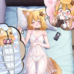 This is a pixiv picture whose title is 休みの日に夢が叶いました！.