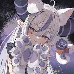 This is a pixiv picture whose title is にゃあฅ^•ω•^ฅ💜.