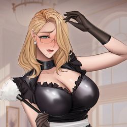 This is a pixiv picture whose title is 専属メイド.