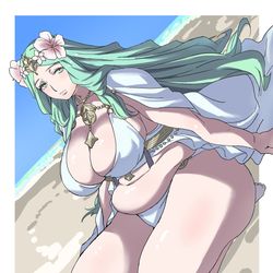This is a pixiv picture whose title is もっちり水着レアさま.