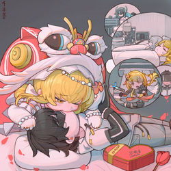 This is a pixiv picture whose title is 饿狮扑食.