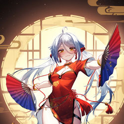 This is a pixiv picture whose title is 安卡舞扇.