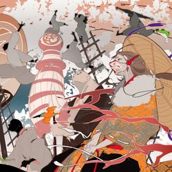 This is a pixiv picture whose title is 厄祭の怪.