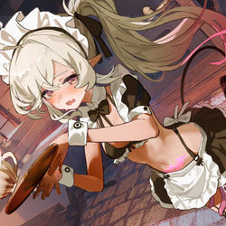 This is a pixiv picture whose title is 【约稿展示】魅魔女仆.